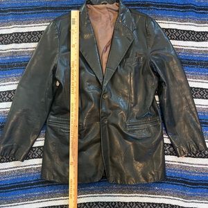 Black banana republic blazer leather jacket